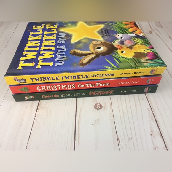 3 Little Hippo Childrens Padded Board Books Santa Christmas Farm Twinkle Twinkle - Picture 5 of 7